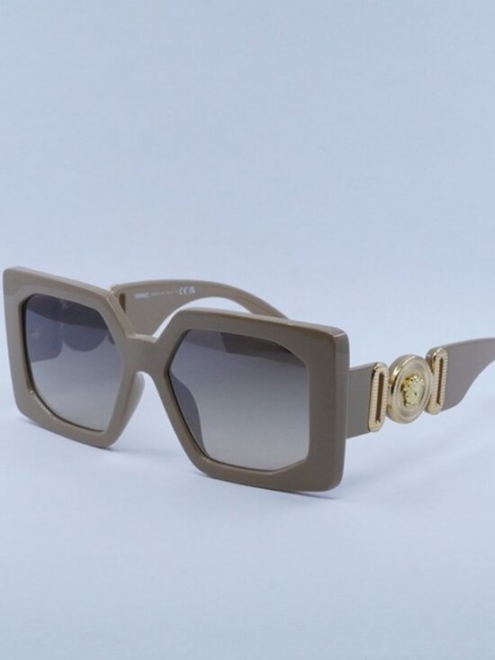 Versace VE4478U 549961 Sunglasses Beige Square Frame, Brown Gradient Lenses main image 2